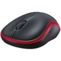 Logitech M185 Ratón Inalámbrico Ambidextro Rojo/Negro
